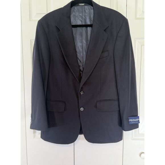 Oscar de la Renta Cashmere‎ Blend Sport Coat Black 40S Menswear NWOT